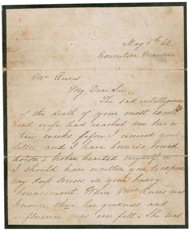 Lot #1583 Mary Todd Lincoln: A heartbreaking letter from the first lady, shattered by the loss of her son Willie - Image 1