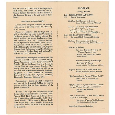 Lot #369 Vilhjalmur Stefansson Letter and Program - Image 1