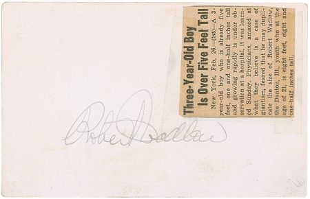Lot #395 Robert Wadlow Signed Photograph - Image 2