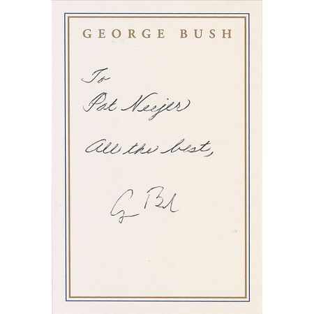 Lot #11 George and George W. Bush Bookplates - Image 2