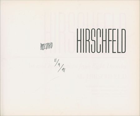 Lot #577 Al Hirschfeld Book - Image 1