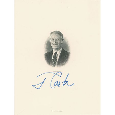 Lot #42 Gerald Ford and Jimmy Carter Engravings - Image 1