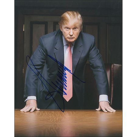 Lot #389 Donald Trump Signed Photograph and Signature - Image 1