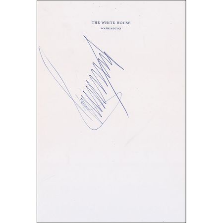 Lot #389 Donald Trump Signed Photograph and Signature - Image 2
