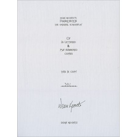Lot #597 Dean Koontz - Image 1