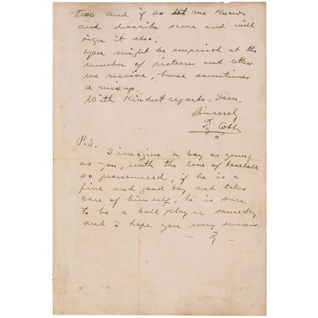 Lot #1470 Ty Cobb: 