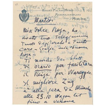 Lot #768 Giacomo Puccini: Puccini in love - Image 1