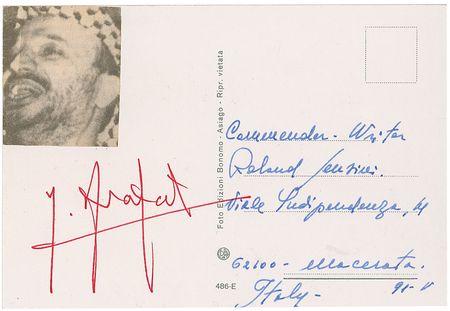 Lot #164 Yasser Arafat Signature - Image 1