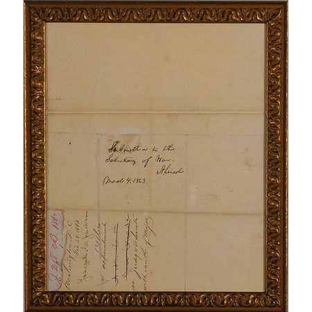 Lot #86 Abraham Lincoln: In March of 1863, a Lincoln-endorsed political appointee writes 