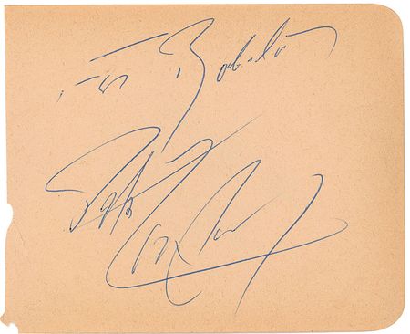Lot #1325 Rat Pack: All five Rat Pack members sign for a lucky lady - Image 2