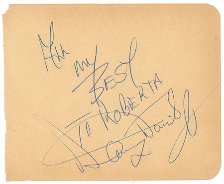 Lot #1325 Rat Pack: All five Rat Pack members sign for a lucky lady - Image 5