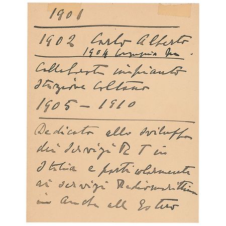 Lot #307 Guglielmo Marconi: Exceedingly desirable, handwritten account describing the development of Marconi?s greatest gift to modern communications - Image 3