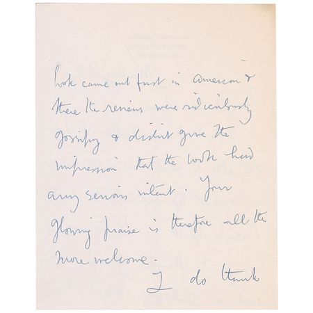 Lot #512 Cecil Beaton: ?You were the one to say just the things which I hoped might be said, & until now have not appear [sic] in print? - Image 3