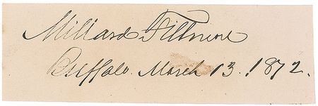 Lot #40 Millard Fillmore Signature