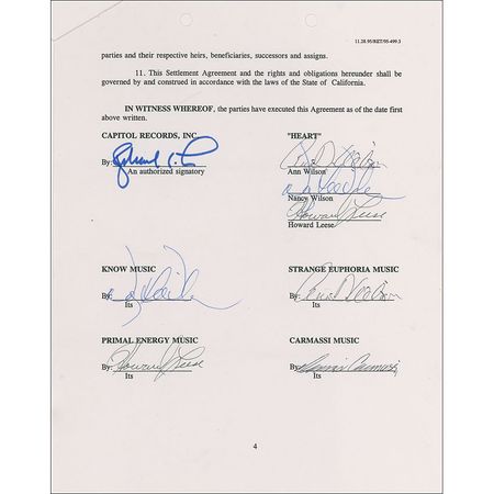 Lot #913 Heart: After a two-year deliberation, Heart receives $85,000 in back royalties from Capitol Records - Image 2