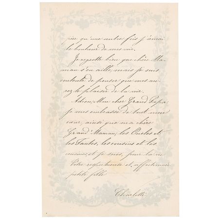 Lot #192 Empress Carlota of Mexico Handwritten Letter Signed - Image 2