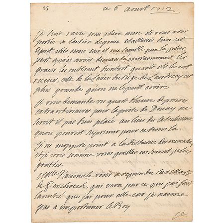 Lot #306 Madame de Maintenon: ?I can't intervene in the matter of the latest Catholic news from Lyons? because ?I don?t like to bother the King? - Image 2