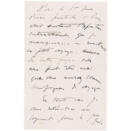 Lot #646 John Singer Sargent: The distinguished artist writes of meeting Monet, Mirbeau and the Parisians - Image 2