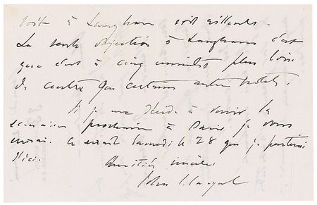 Lot #646 John Singer Sargent: The distinguished artist writes of meeting Monet, Mirbeau and the Parisians - Image 3