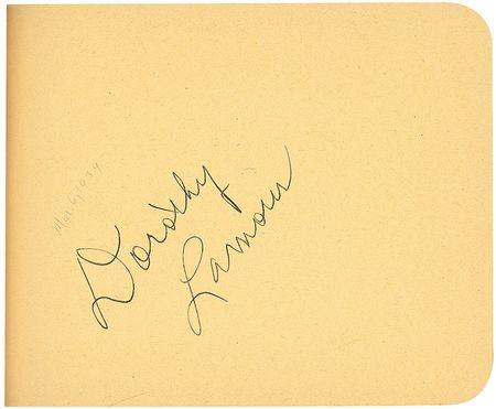 Lot #1224 Buck Jones and Dorothy Lamour Signatures - Image 2