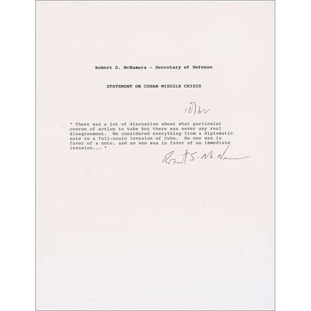 Lot #312 Robert McNamara - Image 2