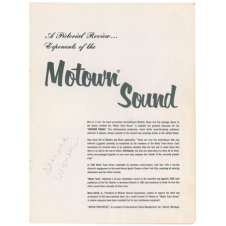Lot #1059 Stevie Wonder: Notoriously rare signature from a young Stevie! - Image 2