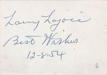 Lot #1535 Larry Lajoie Signed Photograph - Image 2