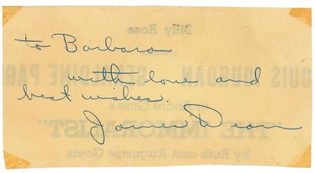 Lot #1134 James Dean: Very early in his career, the famed Hollywood rebel signs during his 1954 Broadway debut - Image 1