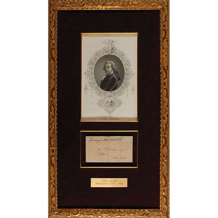 Lot #1 John Adams: Adams free frank to a family member - Image 2