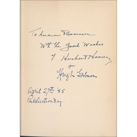 Lot #63 Herbert Hoover Book - Image 1