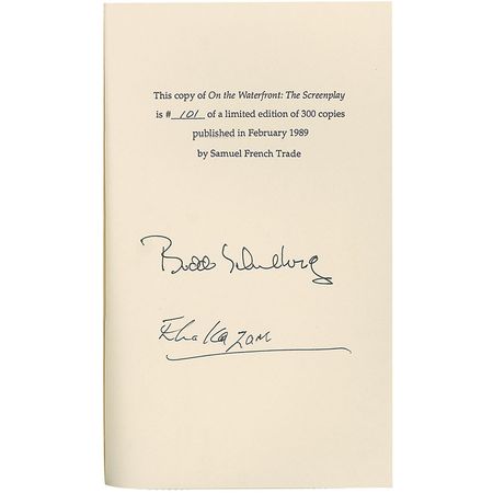 Lot #645 Budd Schulberg and Elia Kazan Book - Image 1