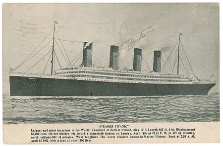 Lot #1658 Tichnor Brothers First Printing Titanic Memorial: ?I have read the accounts of the sinking of the ?Titanic? till I feel sick. It does not seem possible for such a huge ship to sink so quickly? - Image 1