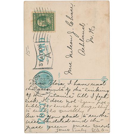 Lot #1658 Tichnor Brothers First Printing Titanic Memorial: ?I have read the accounts of the sinking of the ?Titanic? till I feel sick. It does not seem possible for such a huge ship to sink so quickly? - Image 2