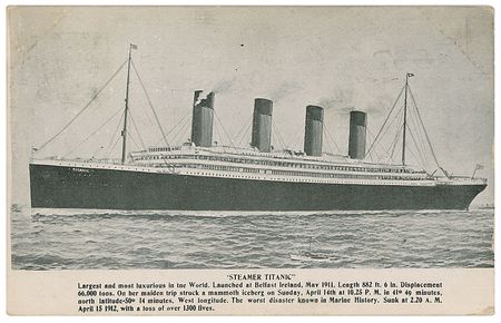 Lot #1658 Tichnor Brothers First Printing Titanic Memorial: ?I have read the accounts of the sinking of the ?Titanic? till I feel sick. It does not seem possible for such a huge ship to sink so quickly? - Image 3