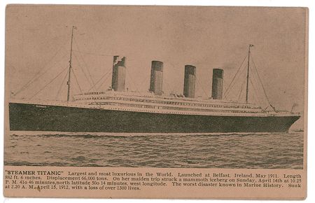 Lot #1718 Tichnor Brothers First Printing Titanic Postcards - Image 1