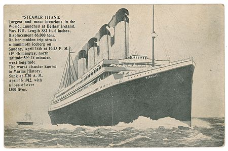 Lot #1719 Tichnor Brothers First Printing Titanic Postcards - Image 1