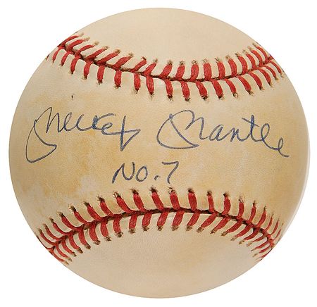 Lot #1554 Mickey Mantle Baseball - Image 1