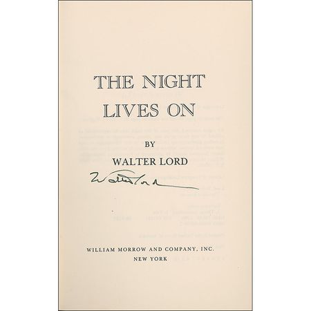 Lot #1680 The Night Lives On Book - Image 1