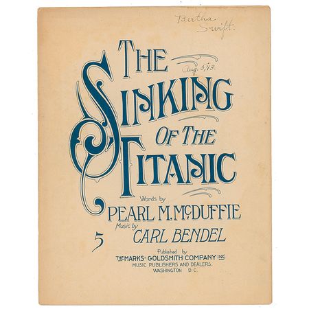 Lot #1771 The Sinking of the Titanic Sheet Music - Image 2