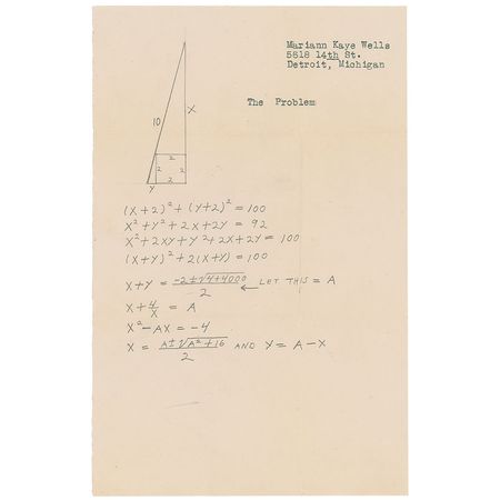 Lot #246 Albert Einstein: The brilliant physicist takes a moment away to share his expertise: ?the solution is good. It is only to add that the roots must be taken positiv [sic]? - Image 2