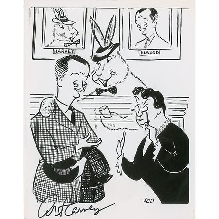 Lot #1109 Art Carney Sketch and Photograph - Image 1