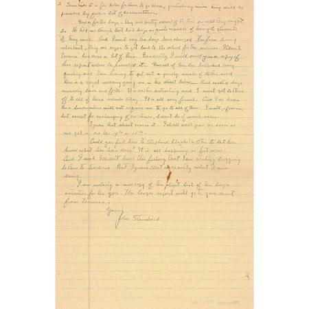 Lot #662 John Steinbeck: “I do hope my recent rather raddled and savage letter did not trouble you—just ill tempered old age I guess” Steinbeck writes from Greece about getting proper schooling for his sons in this unpublished 700+ word 1962 letter - Image 2