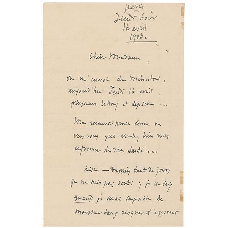 Lot #755 Jules Massenet Handwritten Letter Signed - Image 1