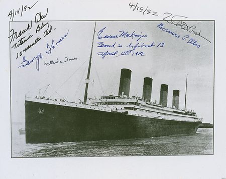 Lot #1671 Titanic Survivors Signed Photograph