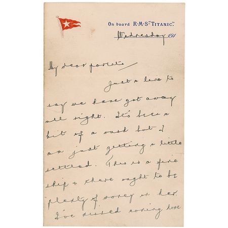 Lot #1640 Wallace Hartley: Titanicâ??s heroic