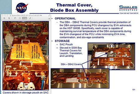 Lot #623  Hubble Telescope DBA Thermal Cover, EVA Tool - Image 9