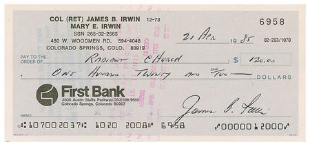 Lot #210 Astronaut Checks - Image 3