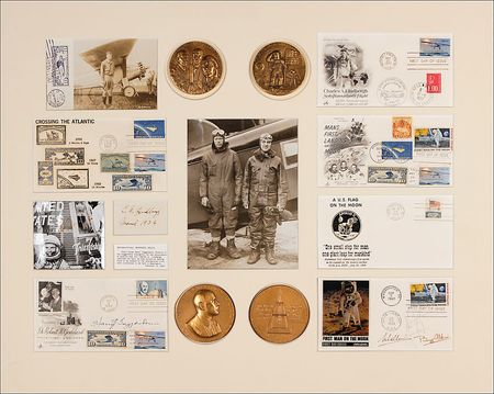 Lot #308 Apollo 11 and Charles Lindbergh - Image 1