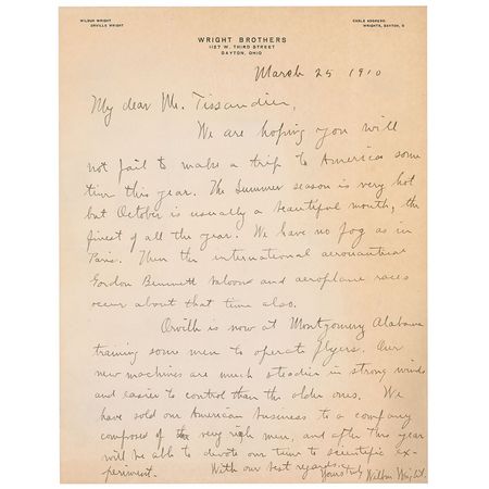 Lot #1 Wilbur Wright