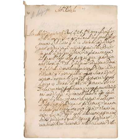 Lot #306 Marcello Malpighi Signed Letter - Image 1